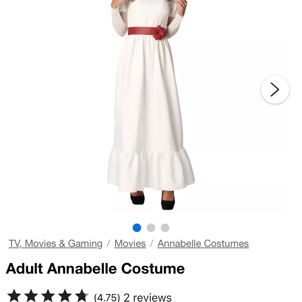 White and Red Annabelle Costume